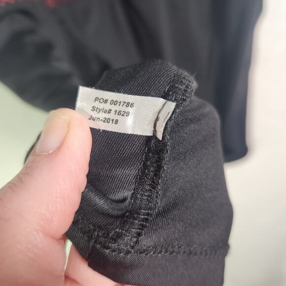 Ruby Ribbon Mesh Racerback Active Tank Top Atomic Red Black XXL Plus Gym Fitness - Picture 3 of 12